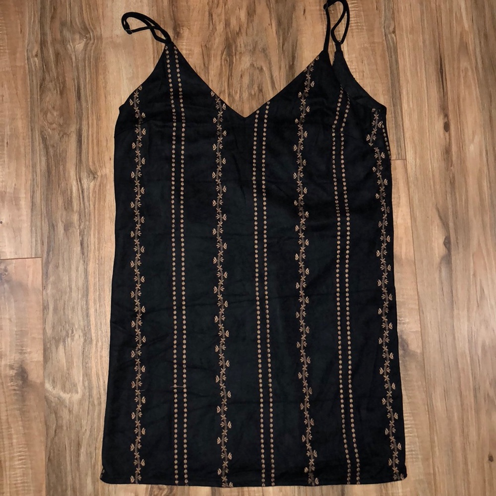 Faux suede dress